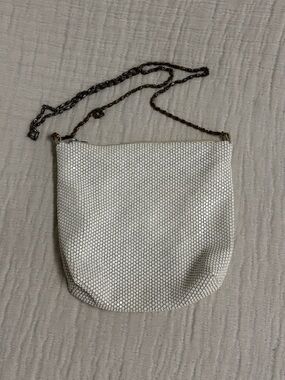 Lumured Vintage White Mesh Metal Bag